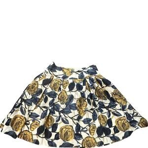 Milly New York Women's Multicolor Floral Print Silk Pleated Skirt Size 2